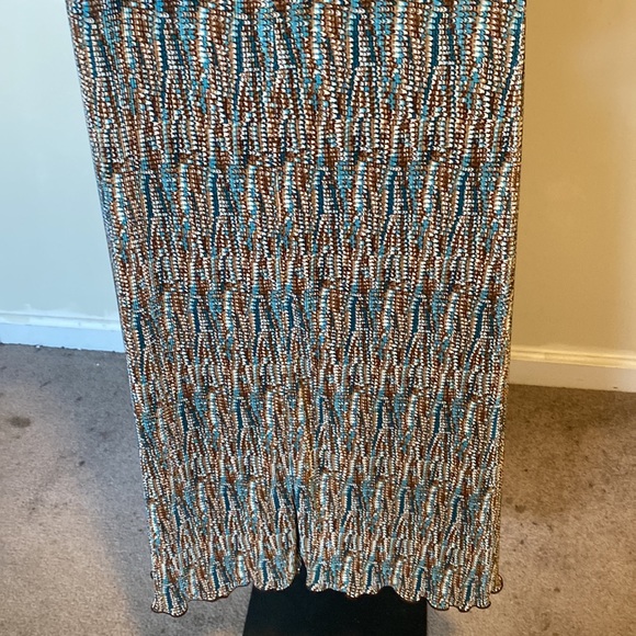 Pre-OWNED CONNECTED WOMEN’S APPAREL 
Brown & Teal Blue Midi DRESS - Picture 14 of 14